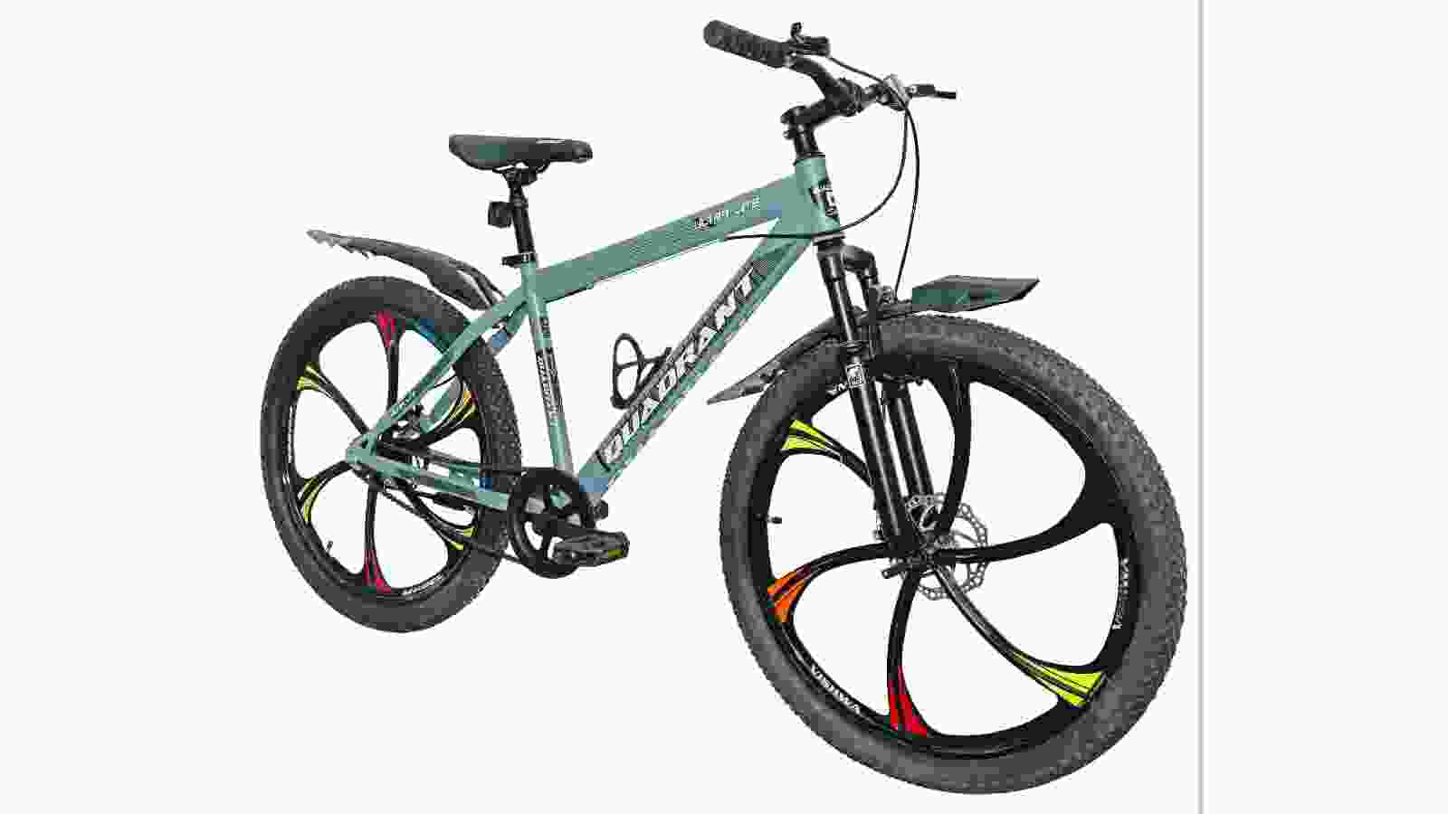 Quadrant 26" Alloy Wheel – Single Speed Mountain Bicycle (Sea Green) - Image 11