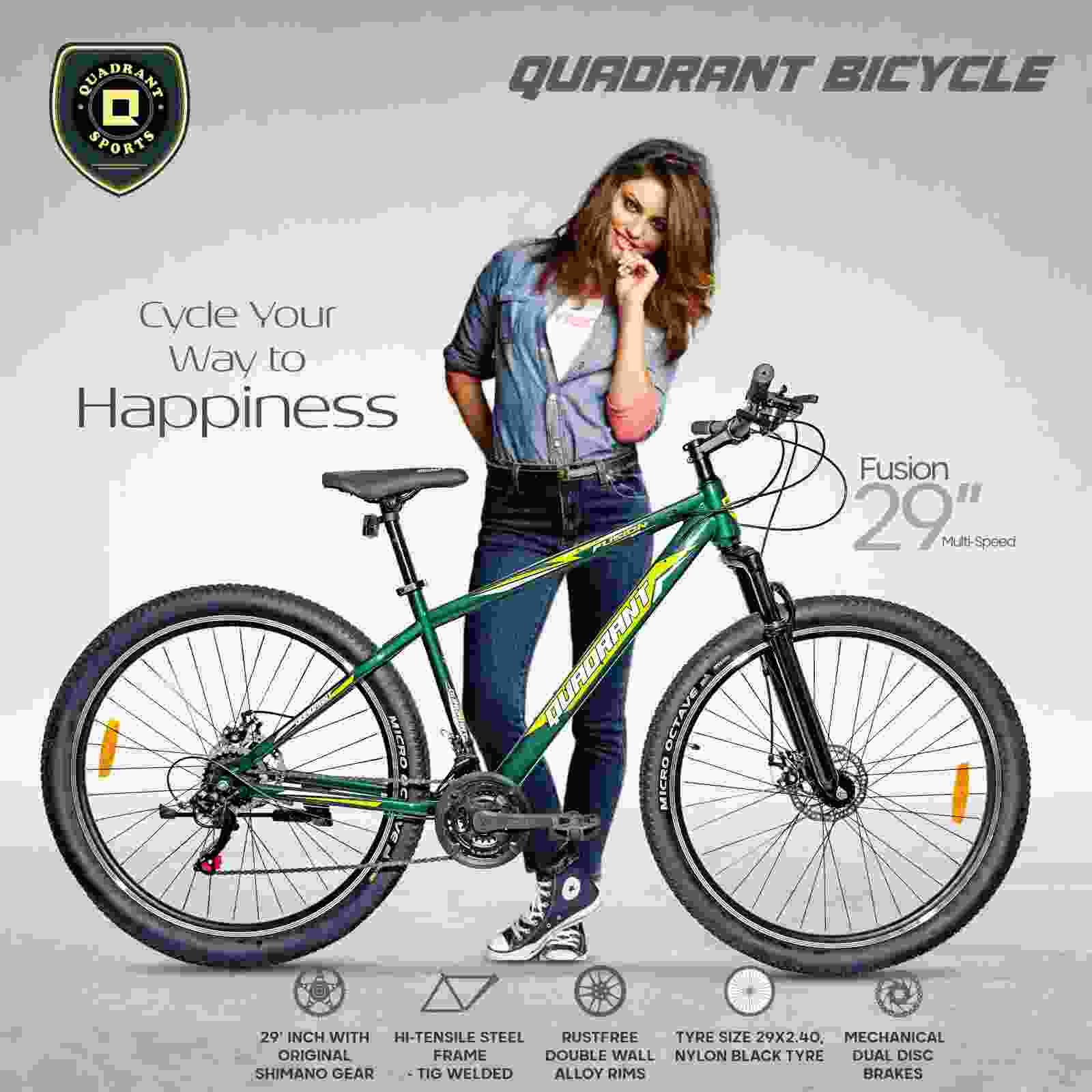 Quadrant 29" Geared Mountain Bicycle (Teal Green) - Image 11